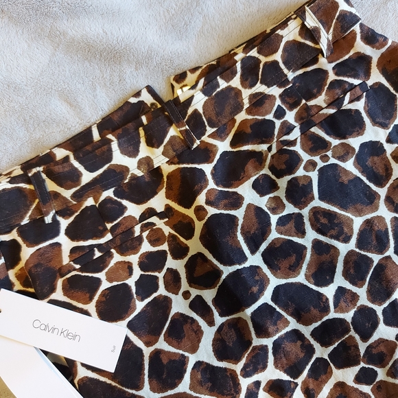 *HOST PICK* Calvin Klein Giraffe Print Linen Skirt - Picture 6 of 10